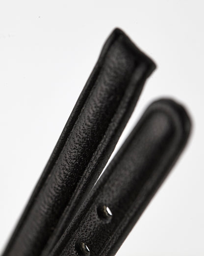 Universal Geneve 6mm x 6mm Vintage Black Leather Strap