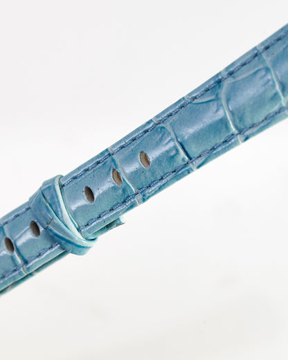 Ecclissi Light Blue Alligator Grain Ladies Strap 15mm x 12mm notched to 8mm 80270