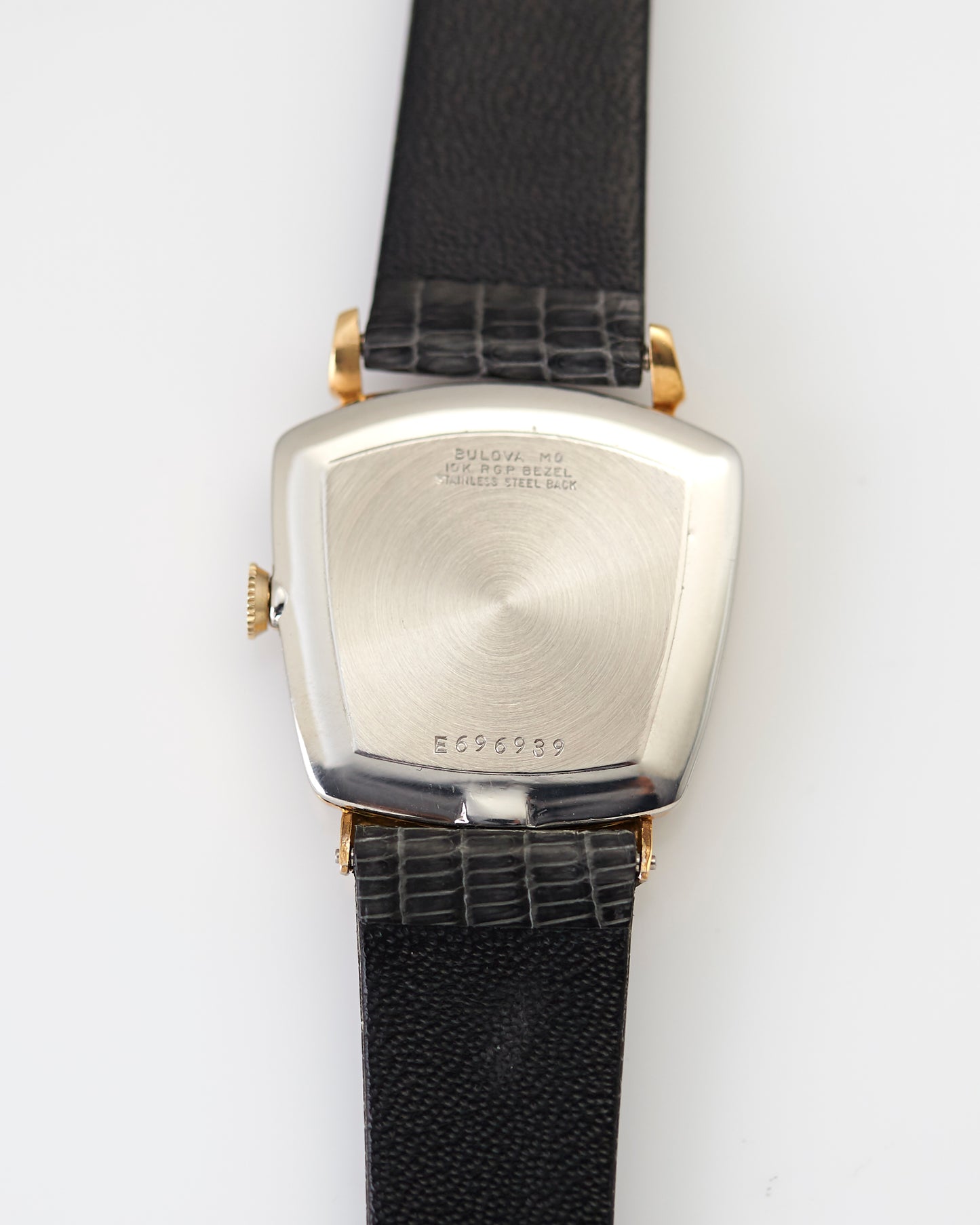 Bulova TV-shaped Black Dial Manual-Wind Vintage Wristwatch