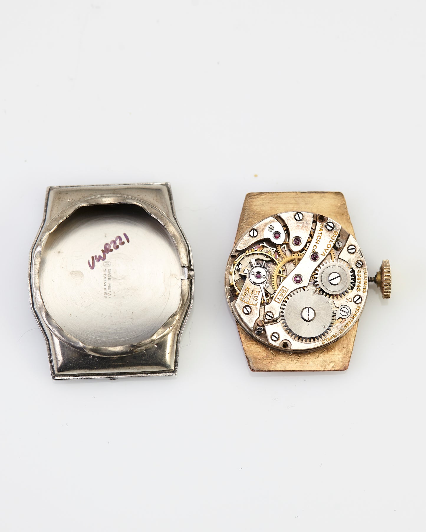 Bulova Vintage Manual-Wind Art Deco Wristwatch on Period Bracelet