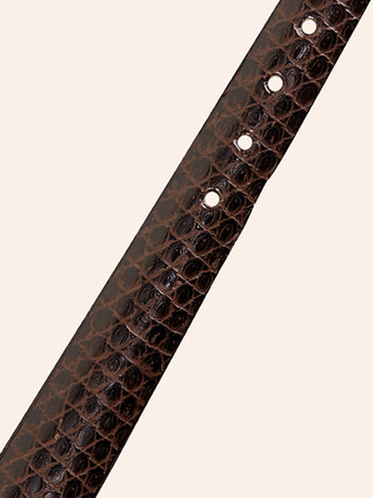Universal Geneve 15mm x 13mm Vintage Brown Lizard Strap