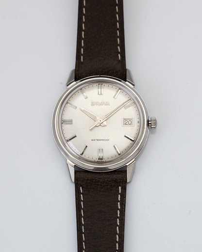 Bulova Sweep Second Date Manual Wind Vintage Wristwatch