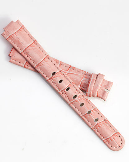 Ecclissi Pink Alligator Grain Ladies Leather Strap 15mm x 12mm notched to 8mm 80275