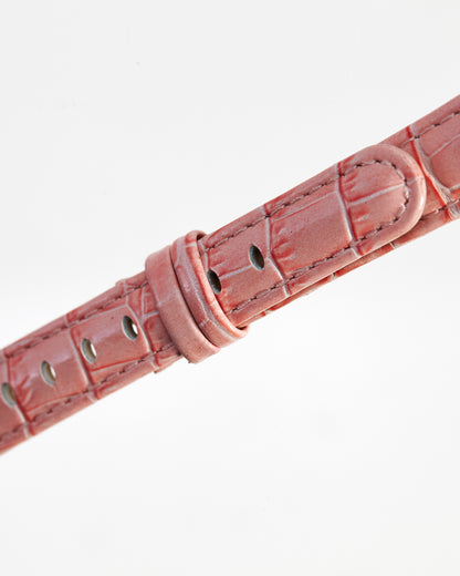 Ecclissi Pink Alligator Grain Ladies Leather Strap 15mm x 12mm notched to 8mm 80275