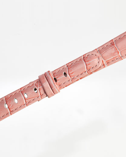 Ecclissi Pink Alligator Grain Ladies Leather Strap 15mm x 12mm notched to 8mm 80275