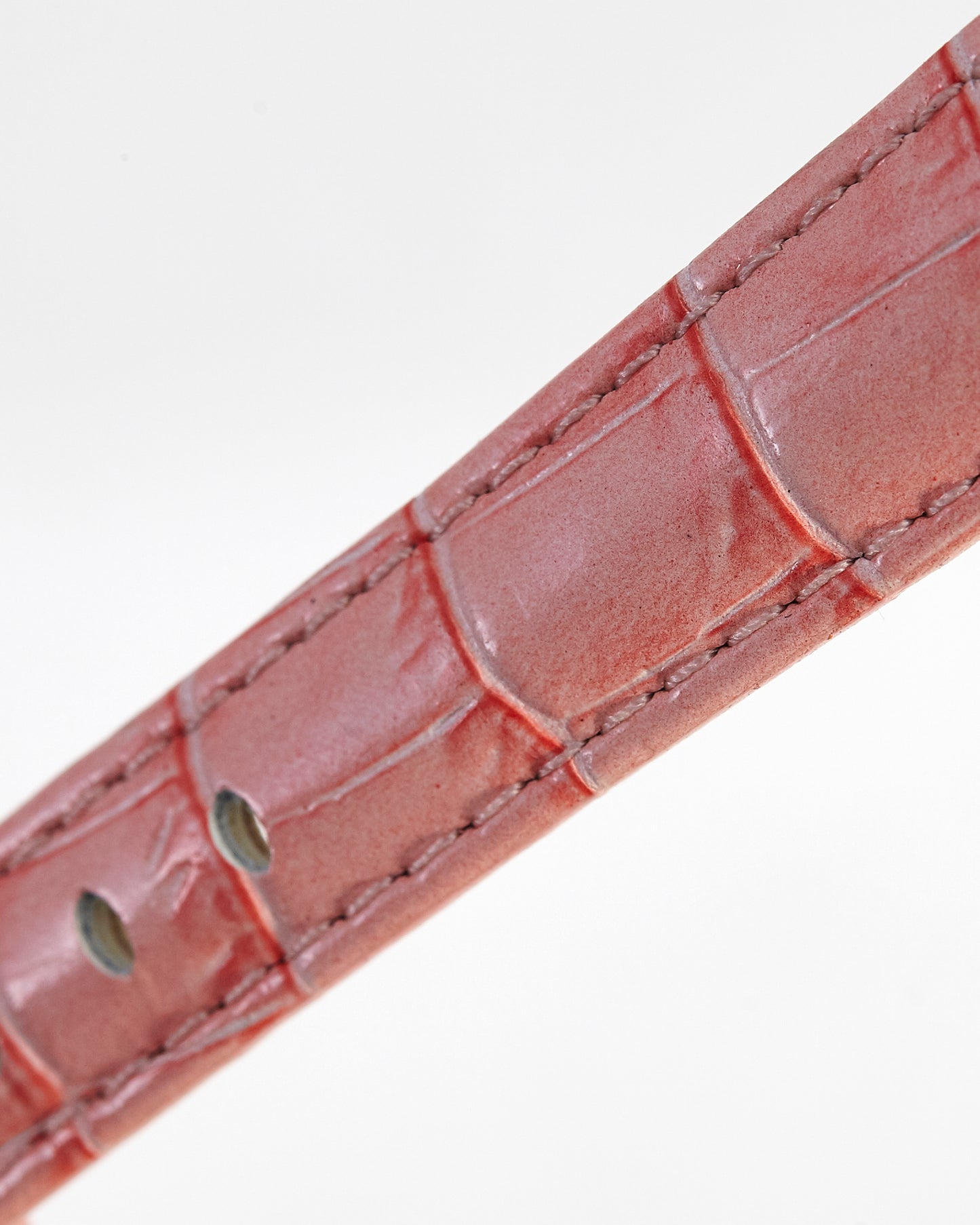 Ecclissi Pink Alligator Grain Ladies Leather Strap 15mm x 12mm notched to 8mm 80275