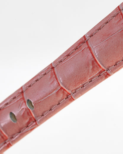 Ecclissi Pink Alligator Grain Ladies Leather Strap 15mm x 12mm notched to 8mm 80275