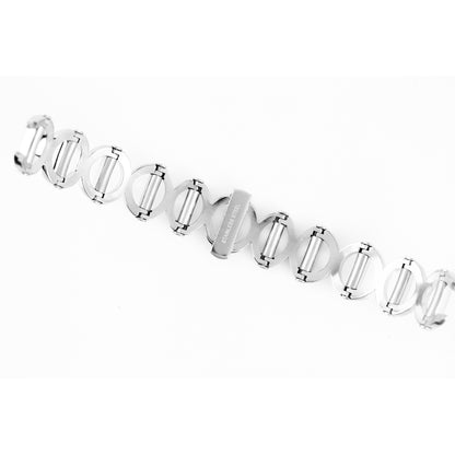 Versace Stainless Steel Watch Bracelet Greek Key X Link Silver Replacement Band