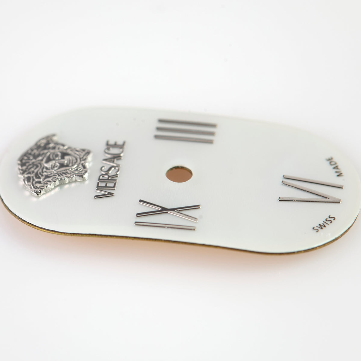 Versace VERX0051 Ladies White Mother of Pearl Oval Watch Dial Swiss Made