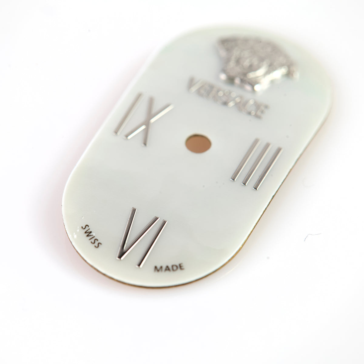 Versace VERX0051 Ladies White Mother of Pearl Oval Watch Dial Swiss Made