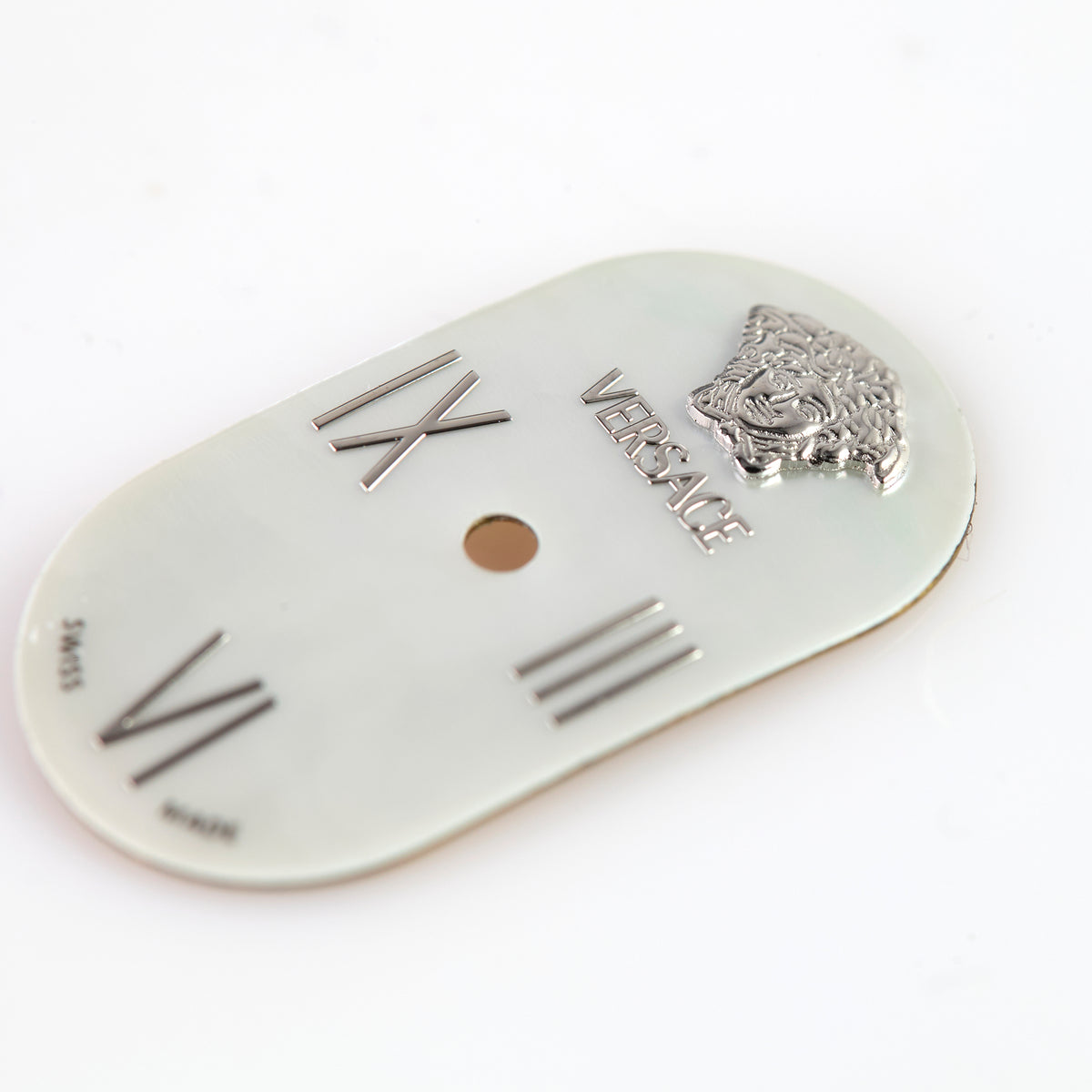 Versace VERX0051 Ladies White Mother of Pearl Oval Watch Dial Swiss Made