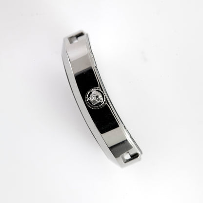 Versace ladies’ stainless steel oval watch case, reference 525-1055