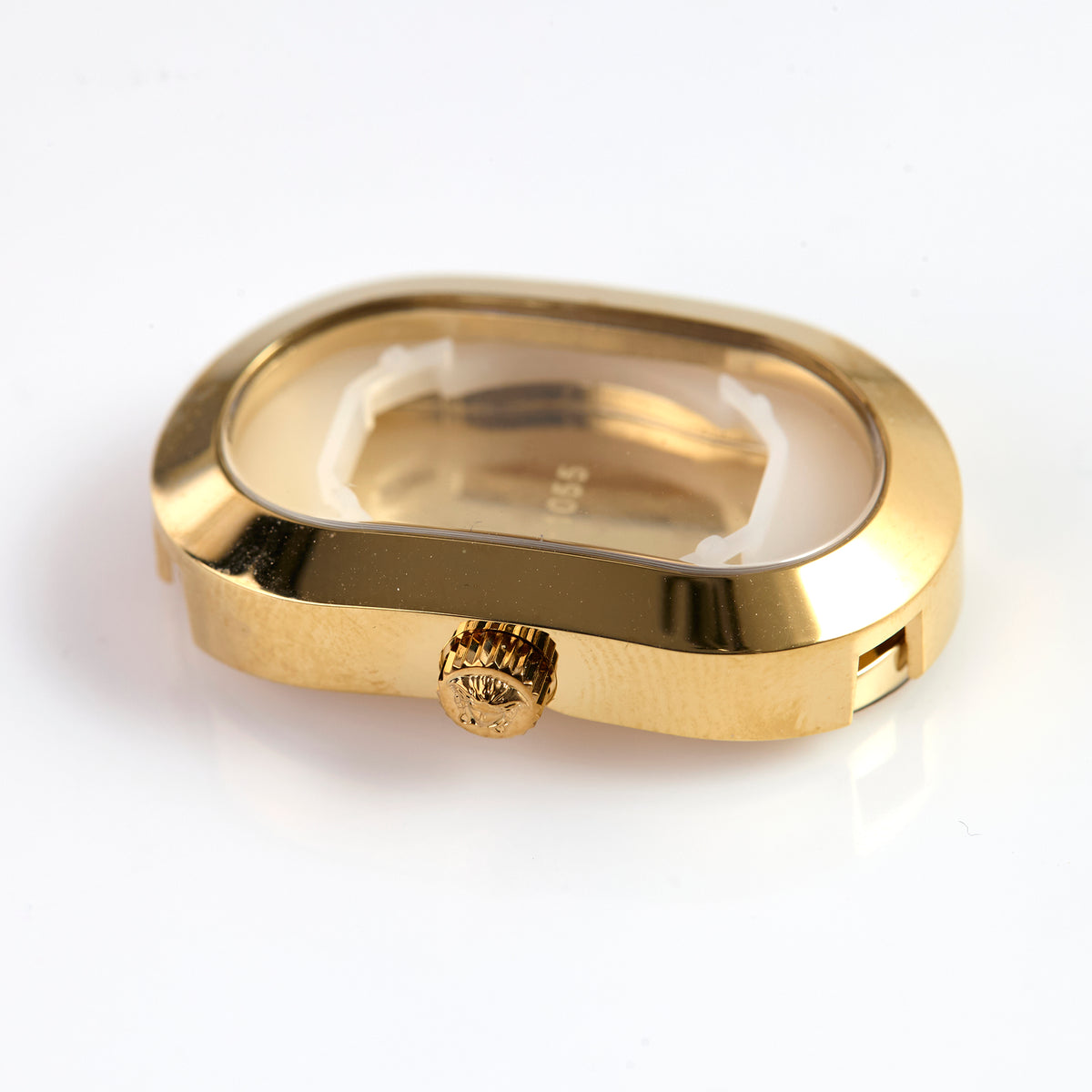 Versace VERB0023 Ladies Gold Tone Oval Watch Case Crystal Crown Caseback