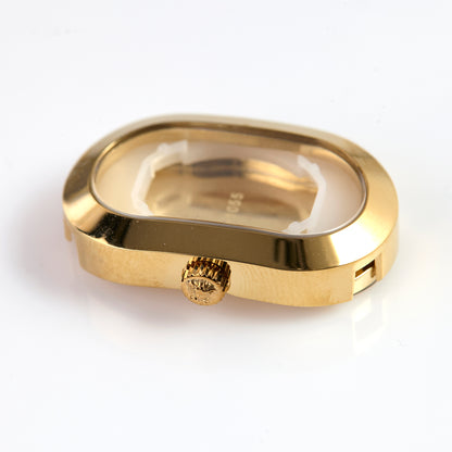 Versace VERB0023 Ladies Gold Tone Oval Watch Case Crystal Crown Caseback