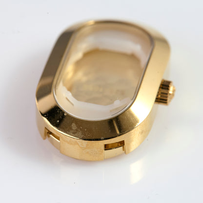 Versace VERB0023 Ladies Gold Tone Oval Watch Case Crystal Crown Caseback
