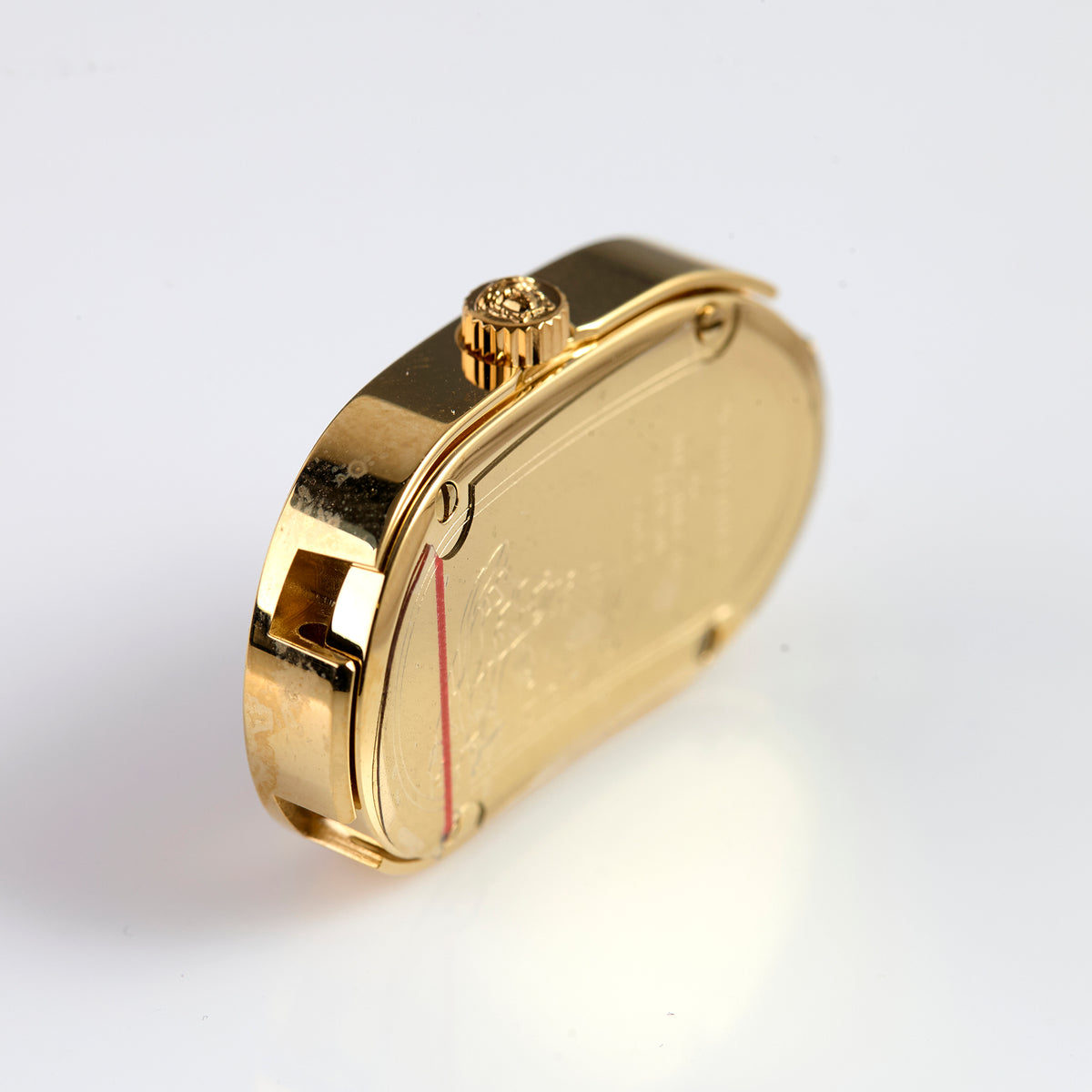 Versace VERB0023 Ladies Gold Tone Oval Watch Case Crystal Crown Caseback