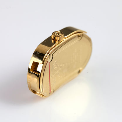 Versace VERB0023 Ladies Gold Tone Oval Watch Case Crystal Crown Caseback