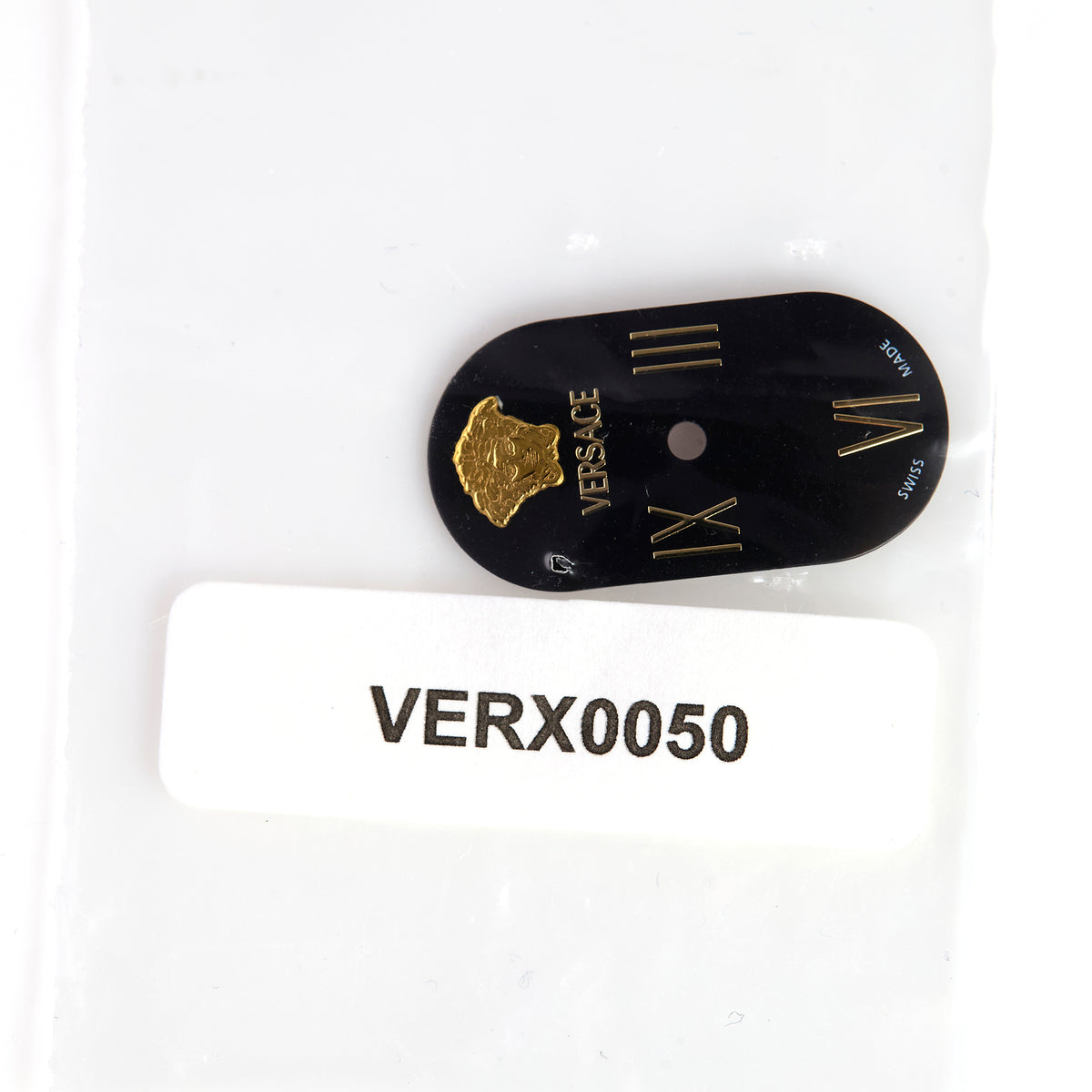 Versace VERX0050 Ladies Black Oval Watch Dial Gold Medusa Swiss Made