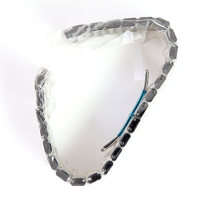 Versace Stainless Steel Watch Bracelet Silver Multi Row Link Band Clasp