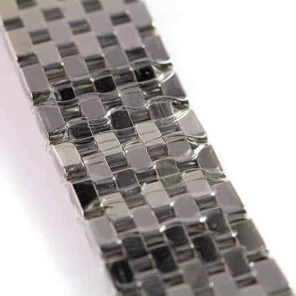 Versace Stainless Steel Watch Bracelet Silver Multi Row Link Band Clasp
