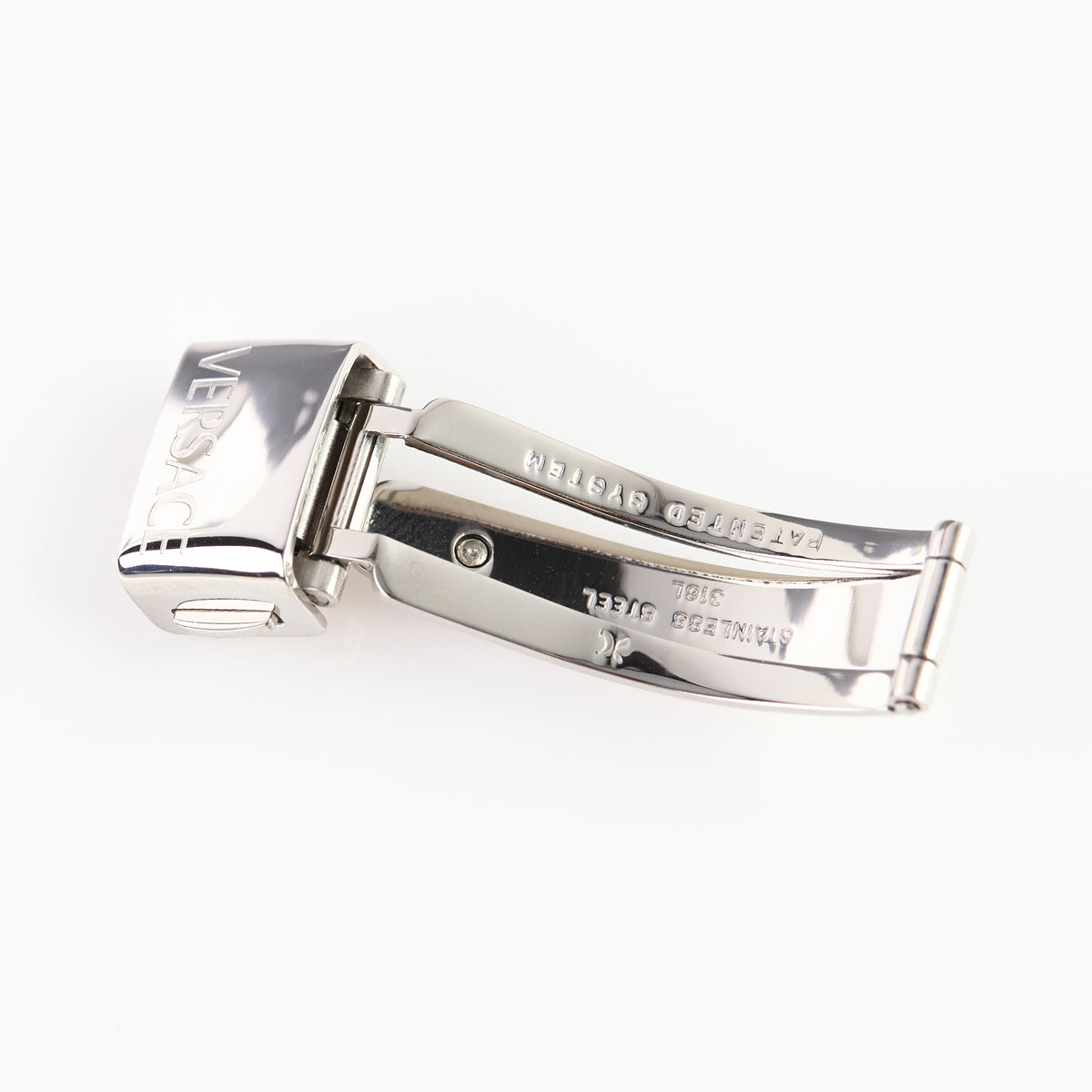 Versace Stainless Steel Watch Deployment Clasp Buckle Silver Replacement
