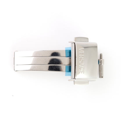 Genuine Versace Stainless Steel Watch Deployment Clasp Buckle Silver OEM