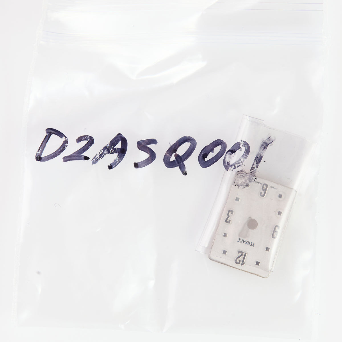 Versace D2ASQ001 Rectangular Watch Dial Silver Swiss Made Replacement Part