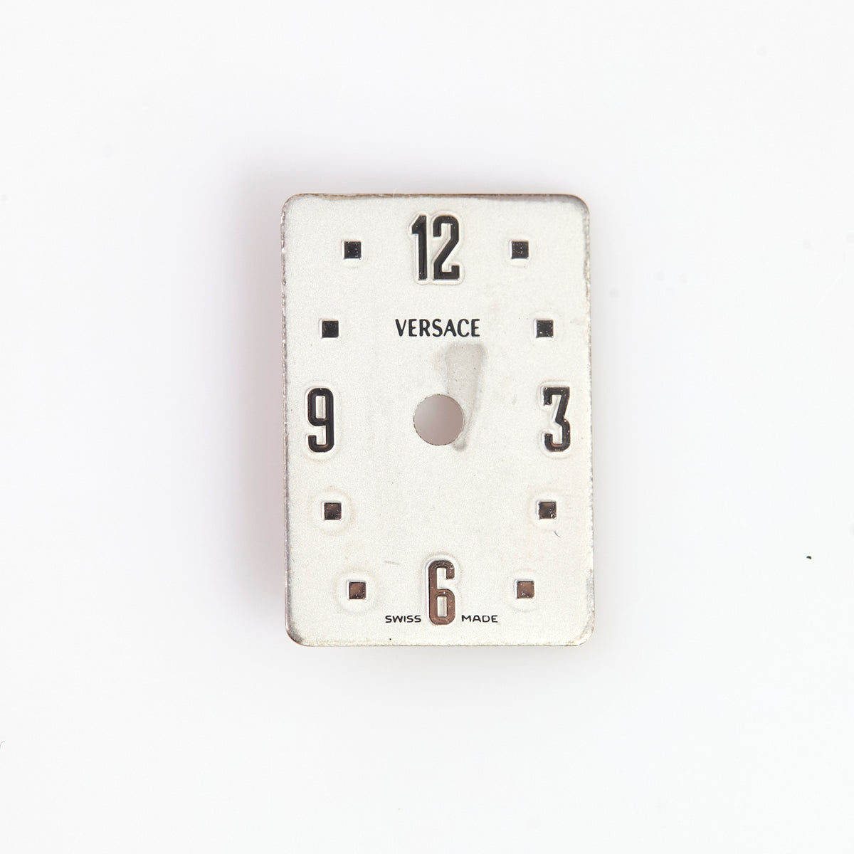 Versace D2ASQ001 Rectangular Watch Dial Silver Swiss Made Replacement Part