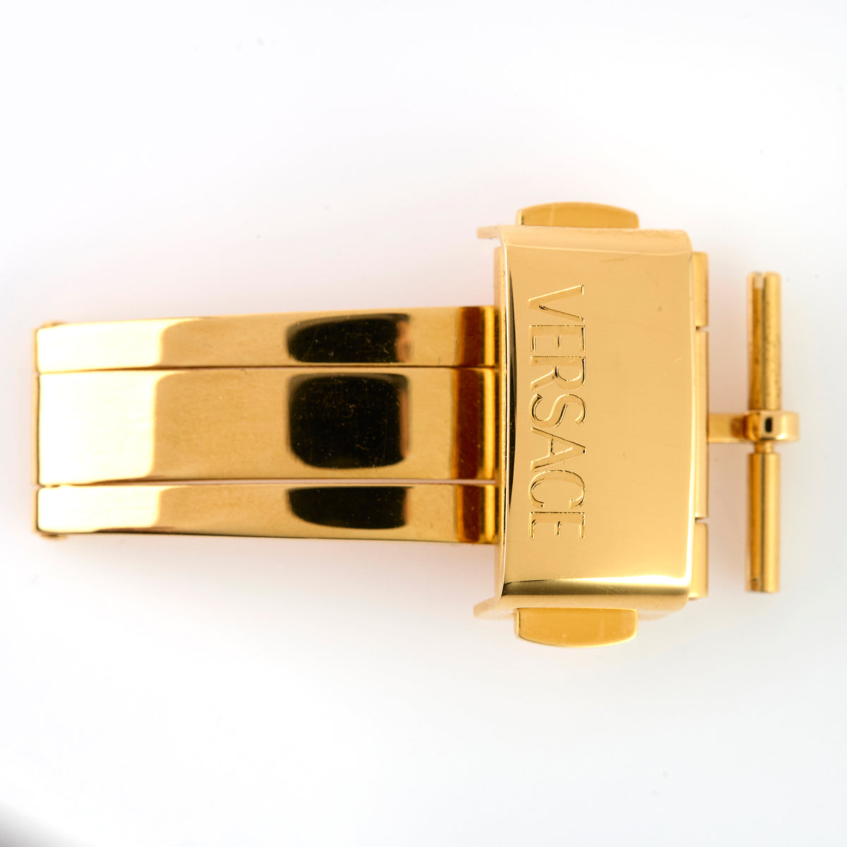 Versace gold-tone stainless steel deployment clasp buckle