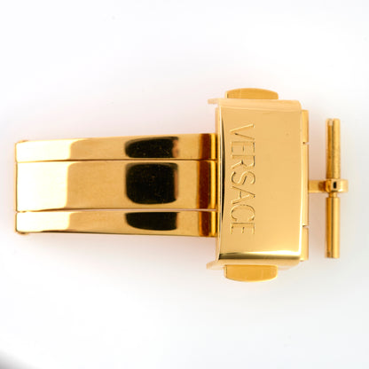 Versace gold-tone stainless steel deployment clasp buckle