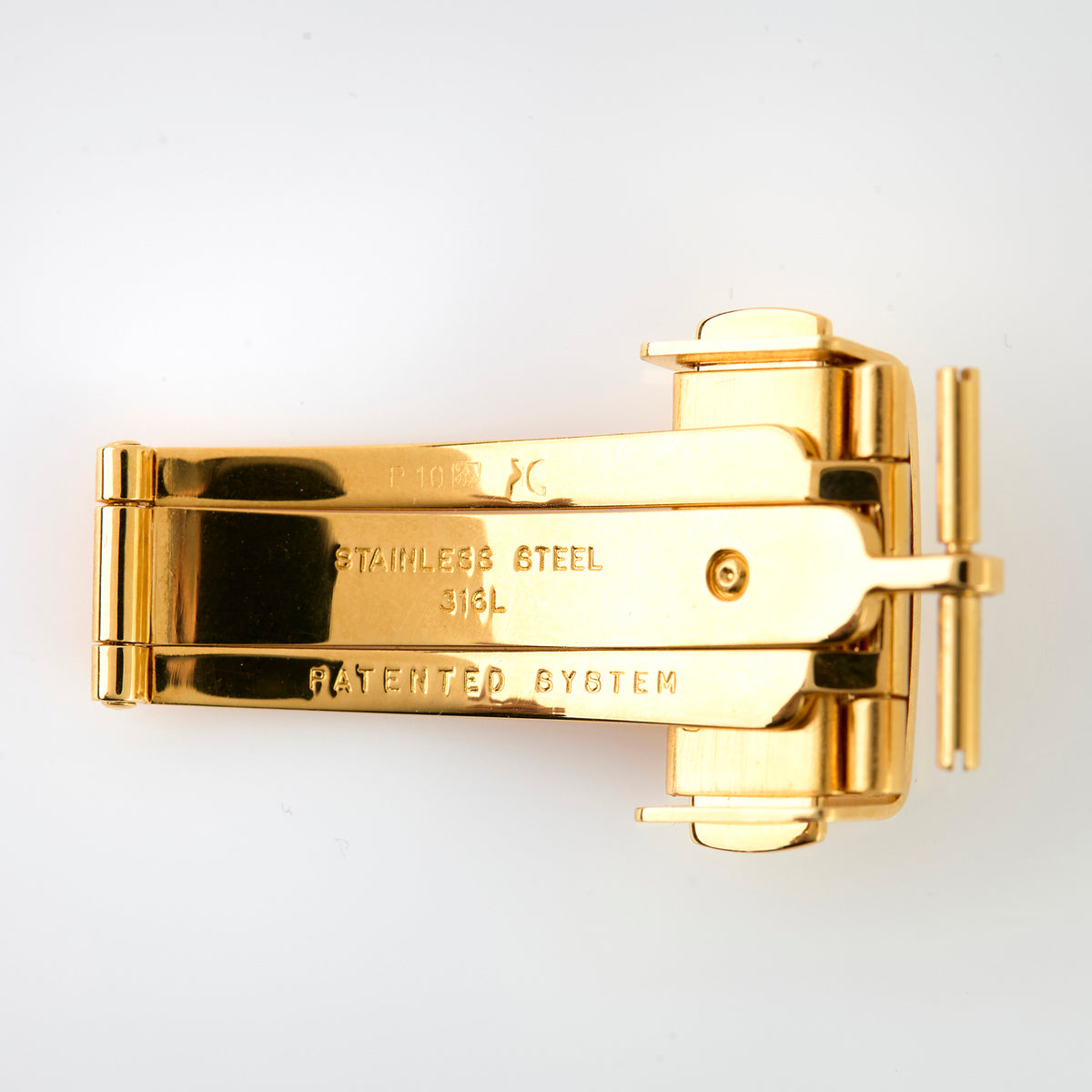 Versace gold-tone stainless steel deployment clasp buckle