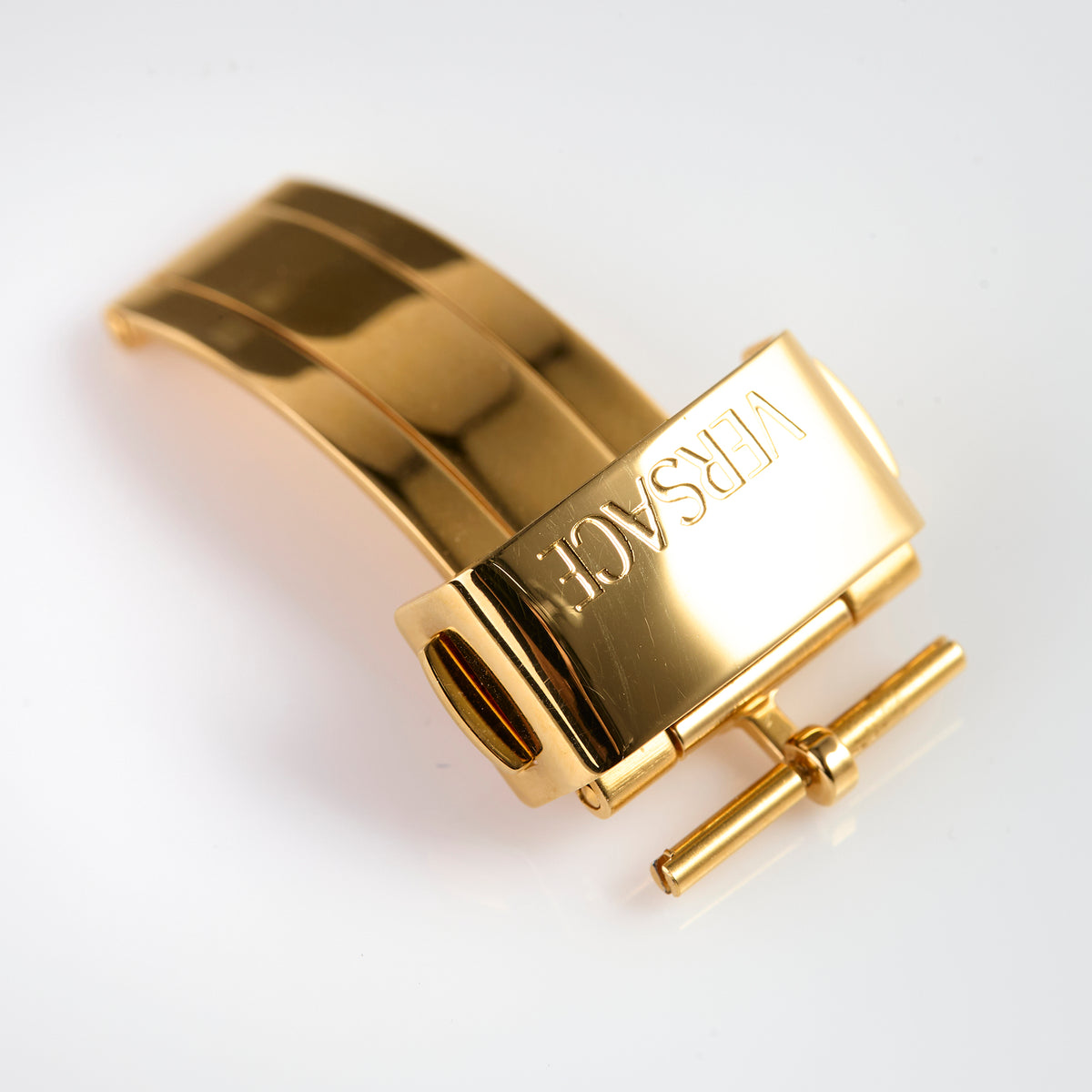 Versace gold-tone stainless steel deployment clasp buckle