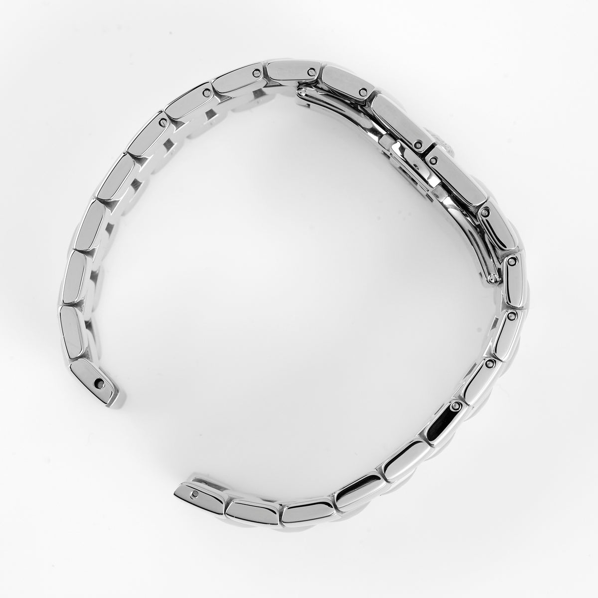 Versace Stainless Steel Watch Bracelet Pyramid Links Silver Medusa Logo