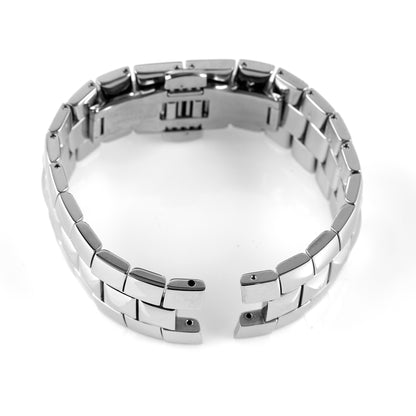 Versace Stainless Steel Watch Bracelet Pyramid Links Silver Medusa Logo