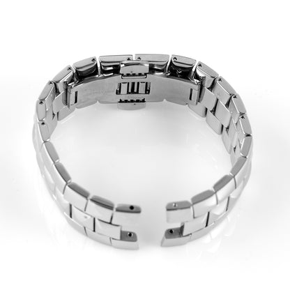Versace Stainless Steel Watch Bracelet Pyramid Links Silver Medusa Logo