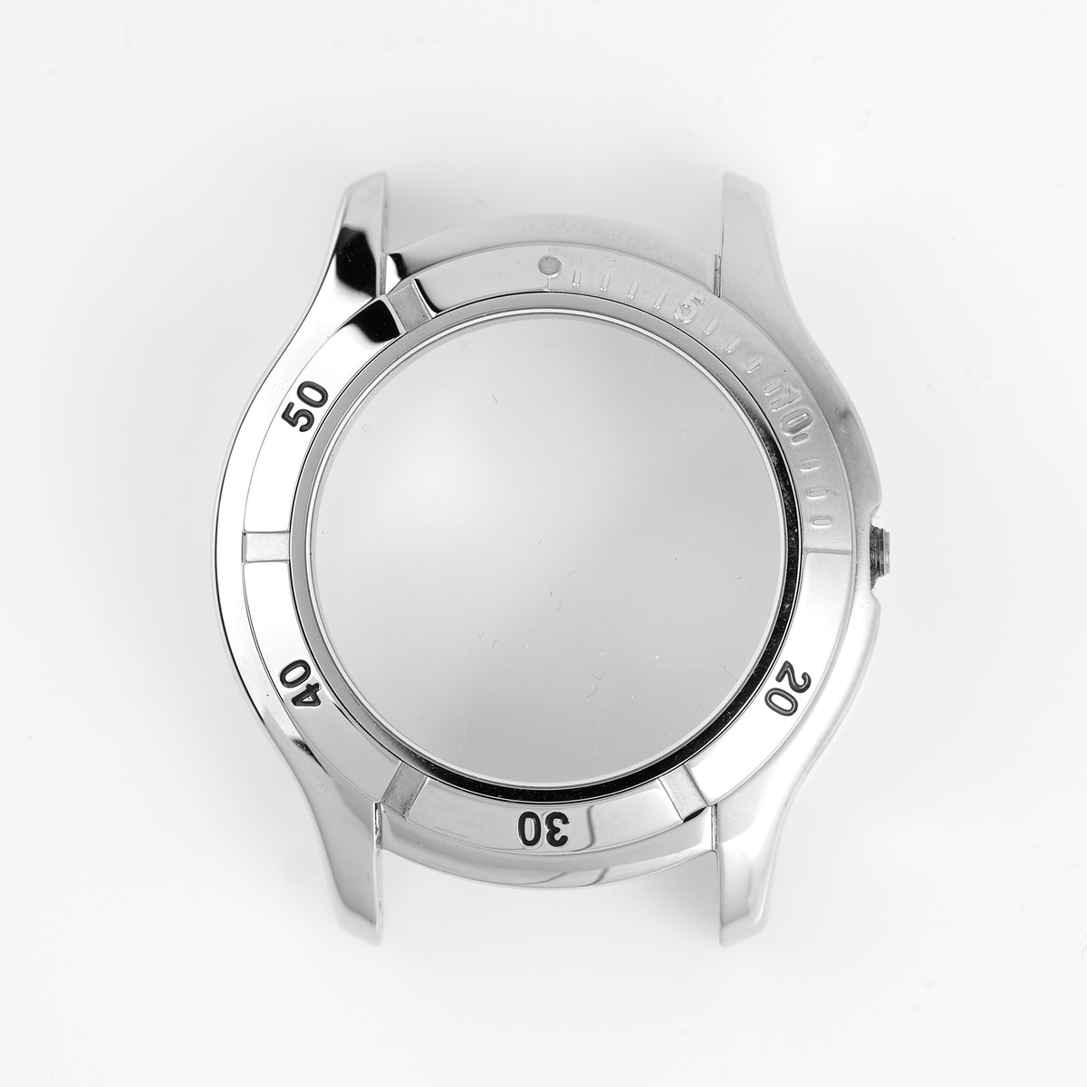 Versace Stainless Steel Watch Case Silver Numbered Bezel Round Replacement Part