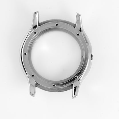 Versace Stainless Steel Watch Case Silver Numbered Bezel Round Replacement Part