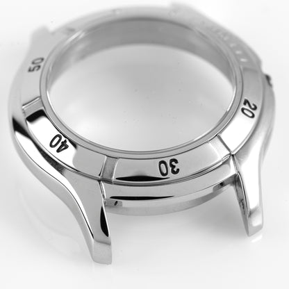 Versace Stainless Steel Watch Case Silver Numbered Bezel Round Replacement Part