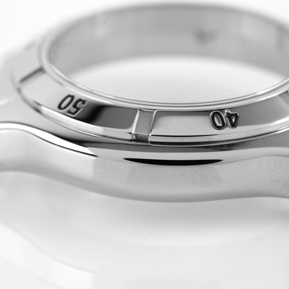 Versace Stainless Steel Watch Case Silver Numbered Bezel Round Replacement Part