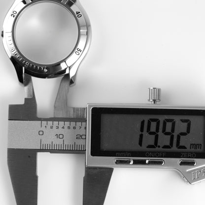Versace Stainless Steel Watch Case Silver Numbered Bezel Round Replacement Part