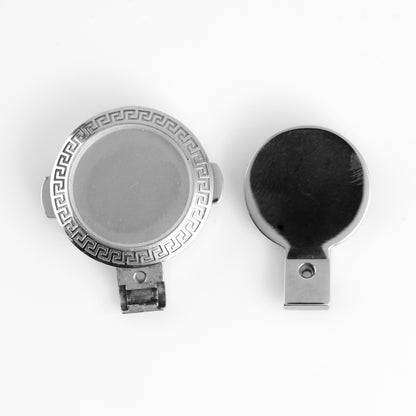 Versace Stainless Steel Watch Case Greek Key Bezel Silver Replacement Part
