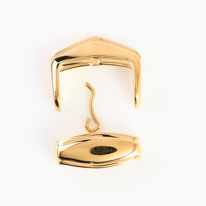 Versace Gold Tone Watch Buckle Clasp Assembly Folding Replacement Part