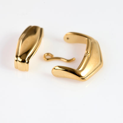 Versace Gold Tone Watch Buckle Clasp Assembly Folding Replacement Part