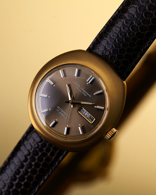 Jules Jurgensen Rare Bubble Retro Automatic Day/Date Vintage Wristwatch