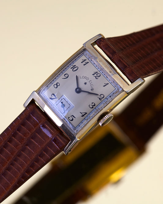 Lord Elgin Rectangular Manual-Wind Vintage Wristwatch