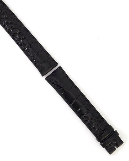 Maurice Lacroix 20mm x 18mm ML550-000085 Masterpiece Long Black Alligator Strap