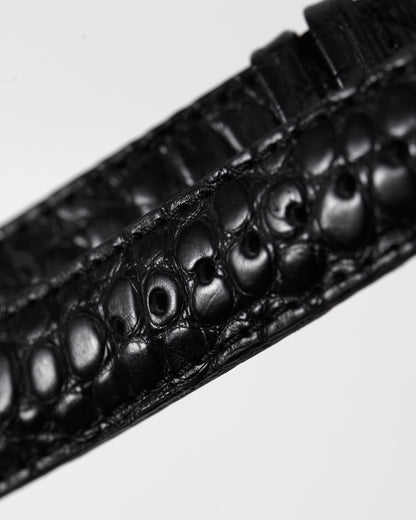 Maurice Lacroix 20mm x 18mm ML550-000085 Masterpiece Long Black Alligator Strap