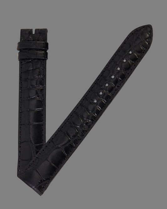 Maurice Lacroix 20mm x 18mm ML550-000085 Masterpiece Long Black Alligator Strap