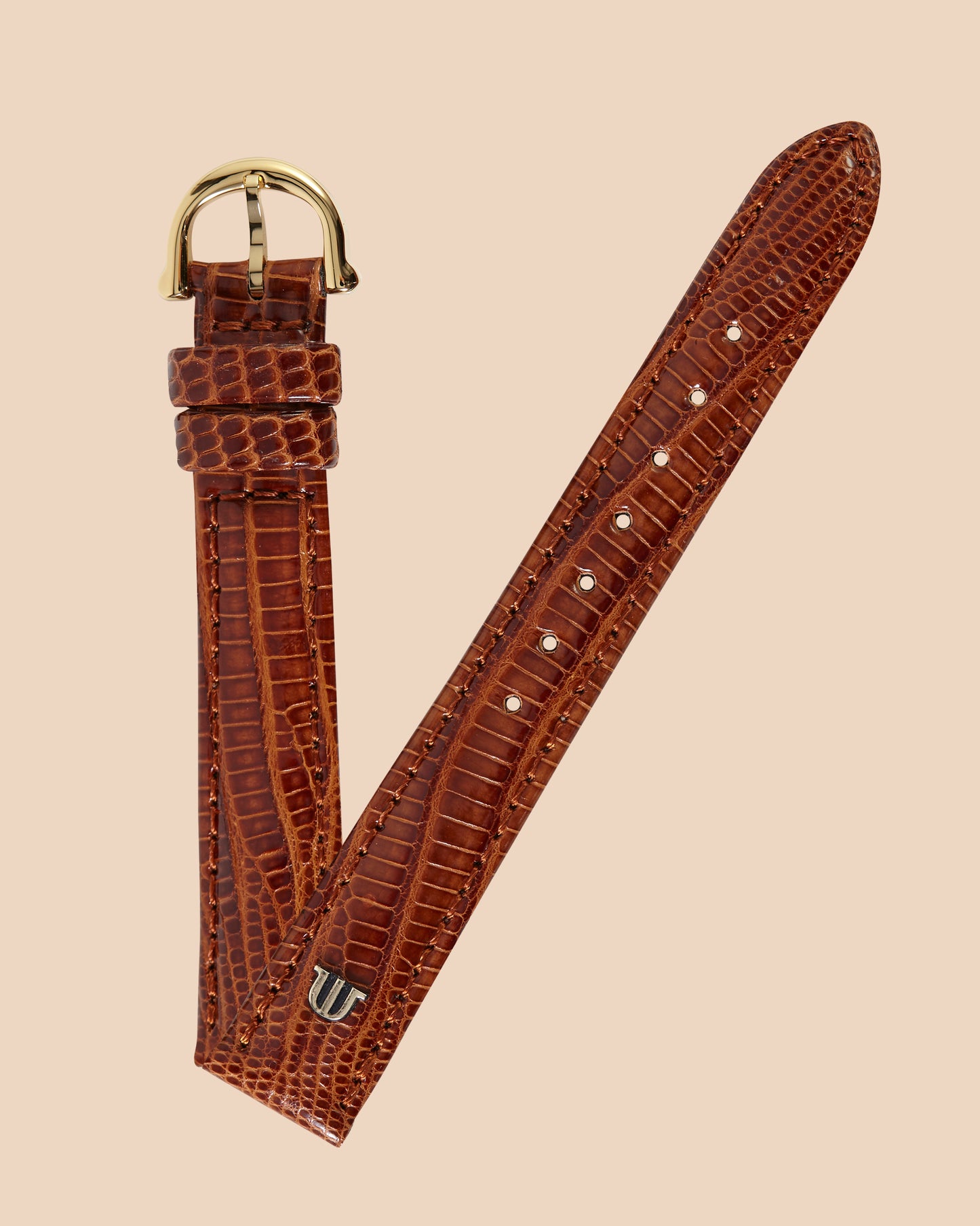 Maurice Lacroix 14mm x 12mm ML600-000028 Arios Cognac Lizard Strap