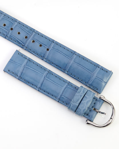 Maurice Lacroix 17mm x 16mm ML550-000074 Masterpiece Denim Blue Crocodile Strap